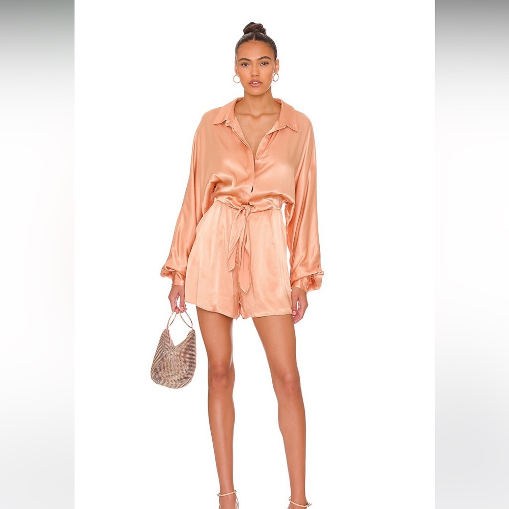 x REVOLVE Emely Playsuit in Camel